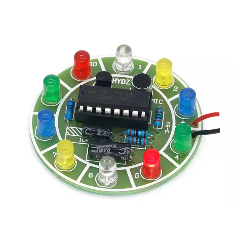 Diy Electronics Lab - CD4017 التحكم الصوتي الملون الدورية مجموعة