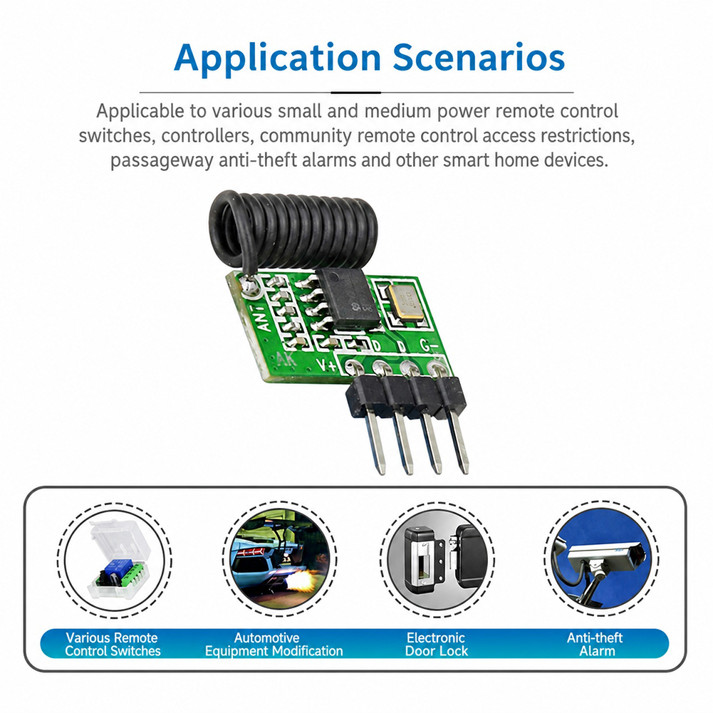 Rf 433Mhz Module - وحدة استقبال RF سوبرهيتودرين 315 ميجاهرتز/433