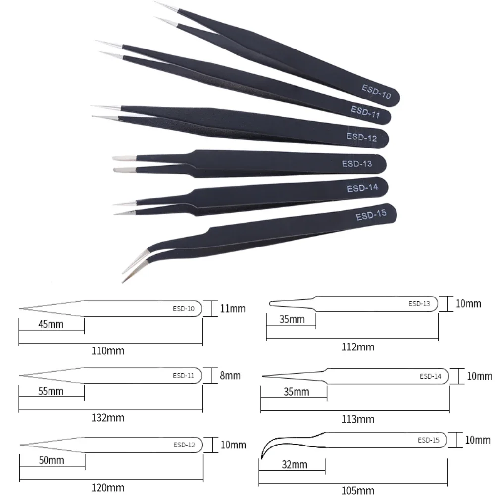 مجموعة ملاقط دقيقة ESD-10/11/1 - مراجعة Soldering Iron Kit وسعره