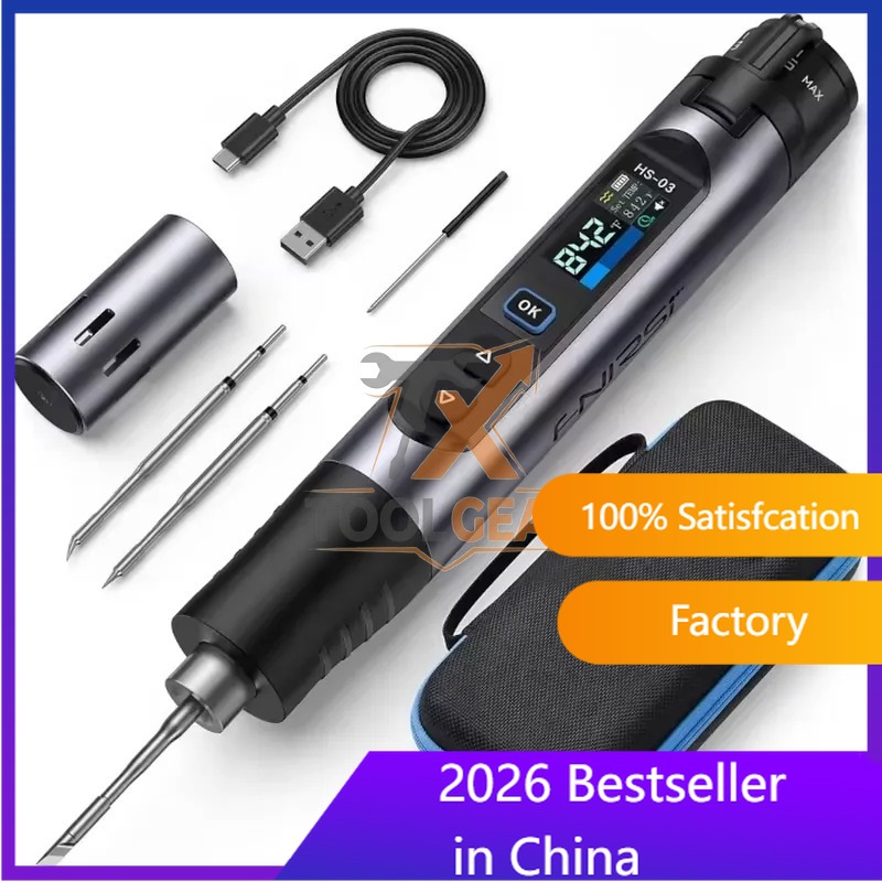 طقم لحام لاسلكي HS-03 مع رؤوس  - مراجعة Soldering Iron Kit وسعره