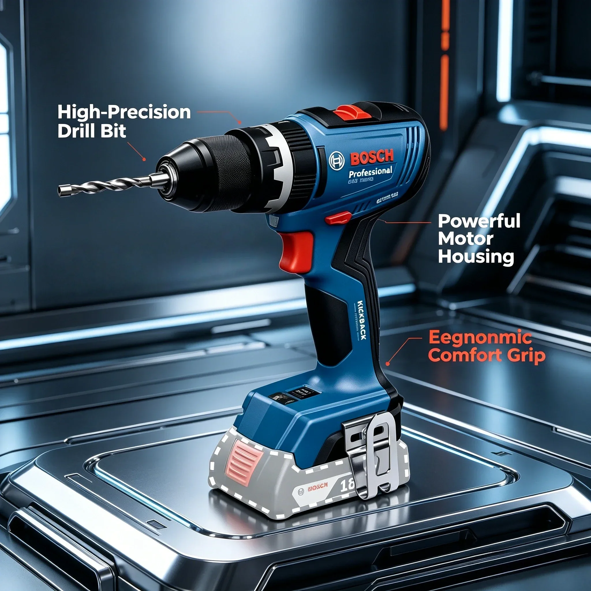 بوش GSB 18V-65 بروفيشنال، طقم  - مراجعة Bosch Drill Gsb 18V وسعره