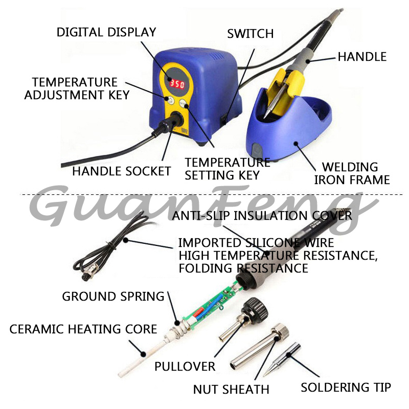 مجموعة محطة لحام رقمية FX‑888D - مراجعة Soldering Iron Kit وسعره